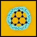 Molecule with delocalised electrons